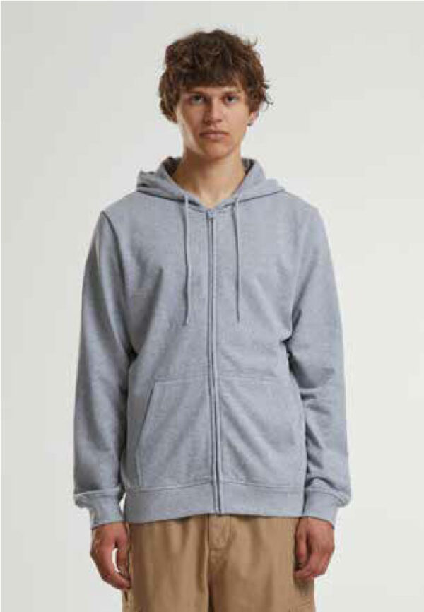 REF008 - BASIC ZIP HOODIE  brushed fleece 270 grm