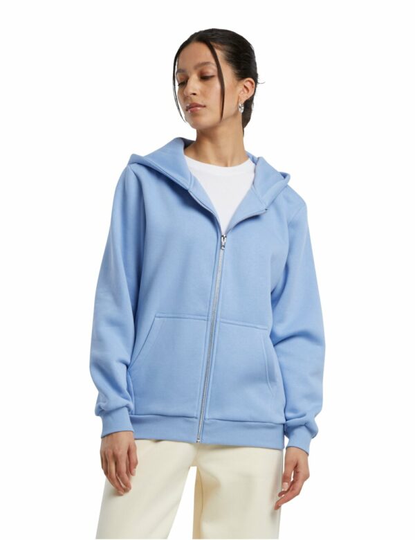 REF290 - LADIES FLUFFY ZIP HOODIE  brushed fleece 330 grm